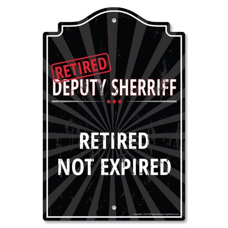 AMISTAD 10 x 14 in. Plastic Sign - Retired Deputy Sherriff AM2061412
